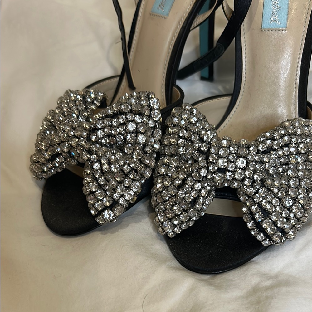 Heidi Black and Silver Women's Heels by Betsey Johnson - Picture 3 of 6